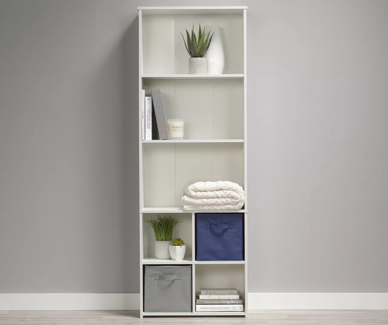 Soft White 5-Shelf Storage Organizer - Image 8