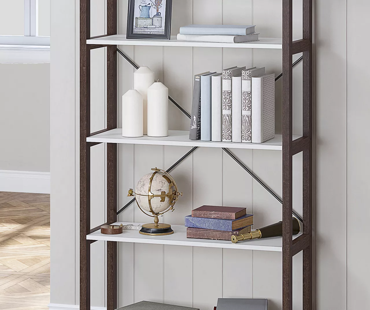 Farmhouse 5-Tier Bookshelf - Image 2