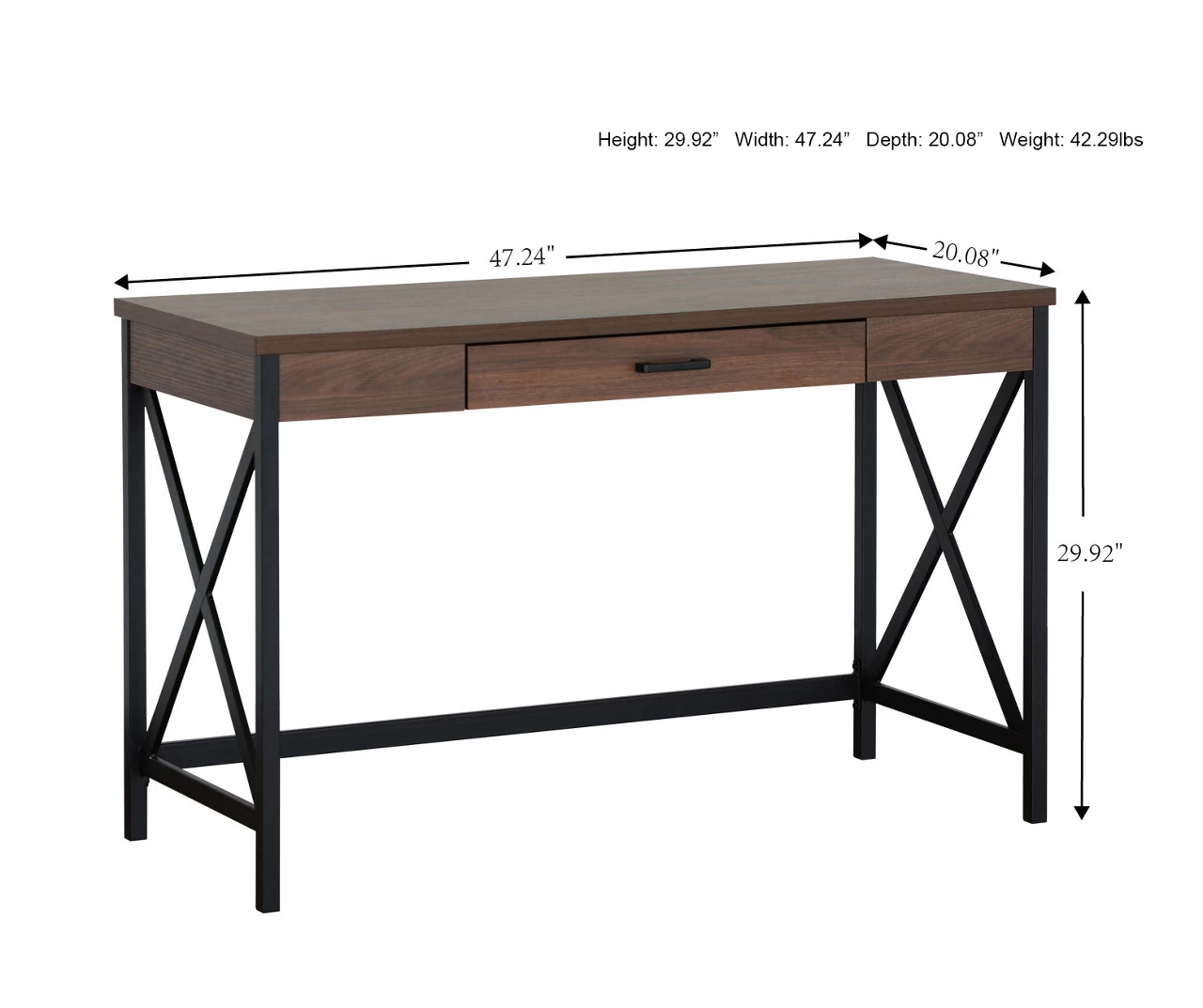 Dark Walnut Writing Desk - Image 3