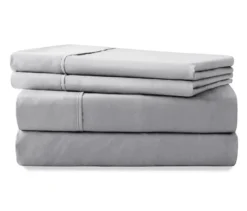 Light Gray Microfiber Full 4-Piece Sheet Set
