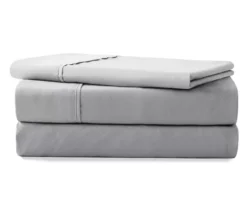 Light Gray Microfiber Twin 3-Piece Sheet Set