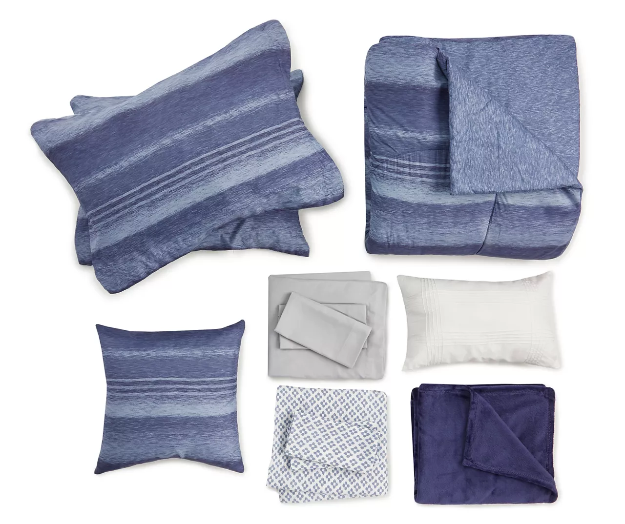 Real Living Navy Stripe Comforter Set - Image 3