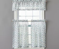 Walden Geometric Valance & Tier 3-Piece Curtain Set