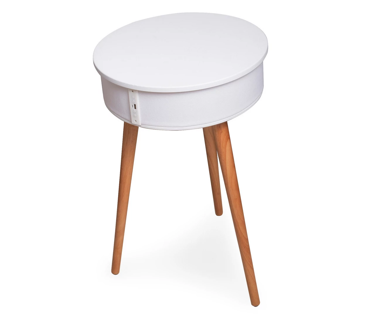 White End Table With Bluetooth Speaker & USB Port - Image 2
