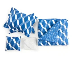 Real Living Navy Geometric Comforter Set