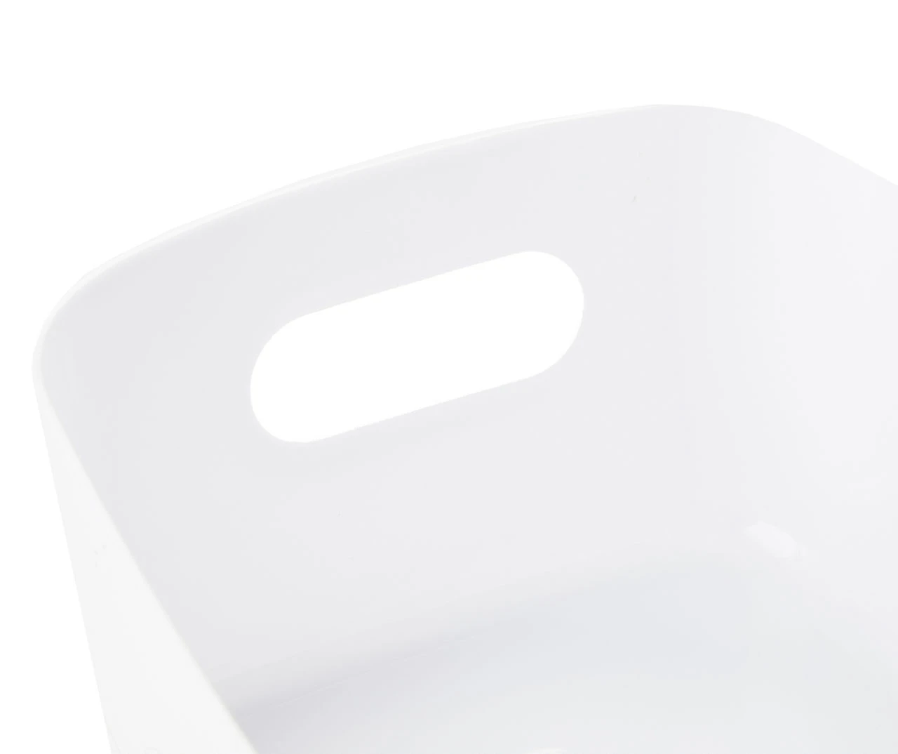 White Plastic Storage Bins, 3-Pack - Image 3