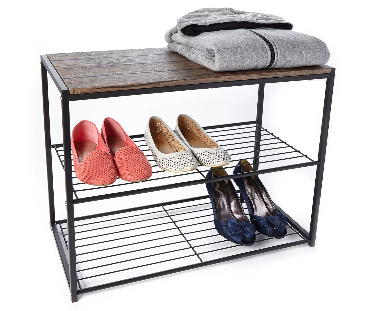 3-Tier Metal Shoe Rack - Image 2