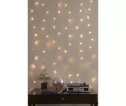 Warm White LED Music Curtain Light Set, 78-Lights