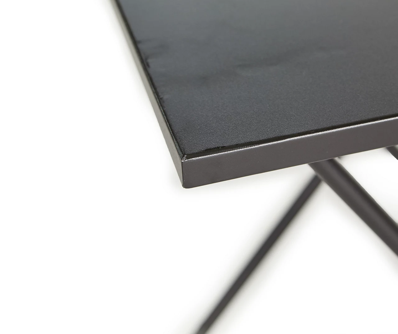 Black Square Steel Outdoor Folding Table - Image 2