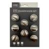 Silver 8-Piece Drawer & Cabinet Knob Set