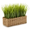 Artificial Grass In Woven Basket