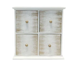 Grecian Getaway Off-White 4-Drawer Cubby