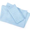 Blue & White Stripe Twin 3-Piece Microfiber Sheet Set