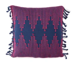 Grecian Getaway Madagascar Havana Pink Geometric Square Throw Pillow