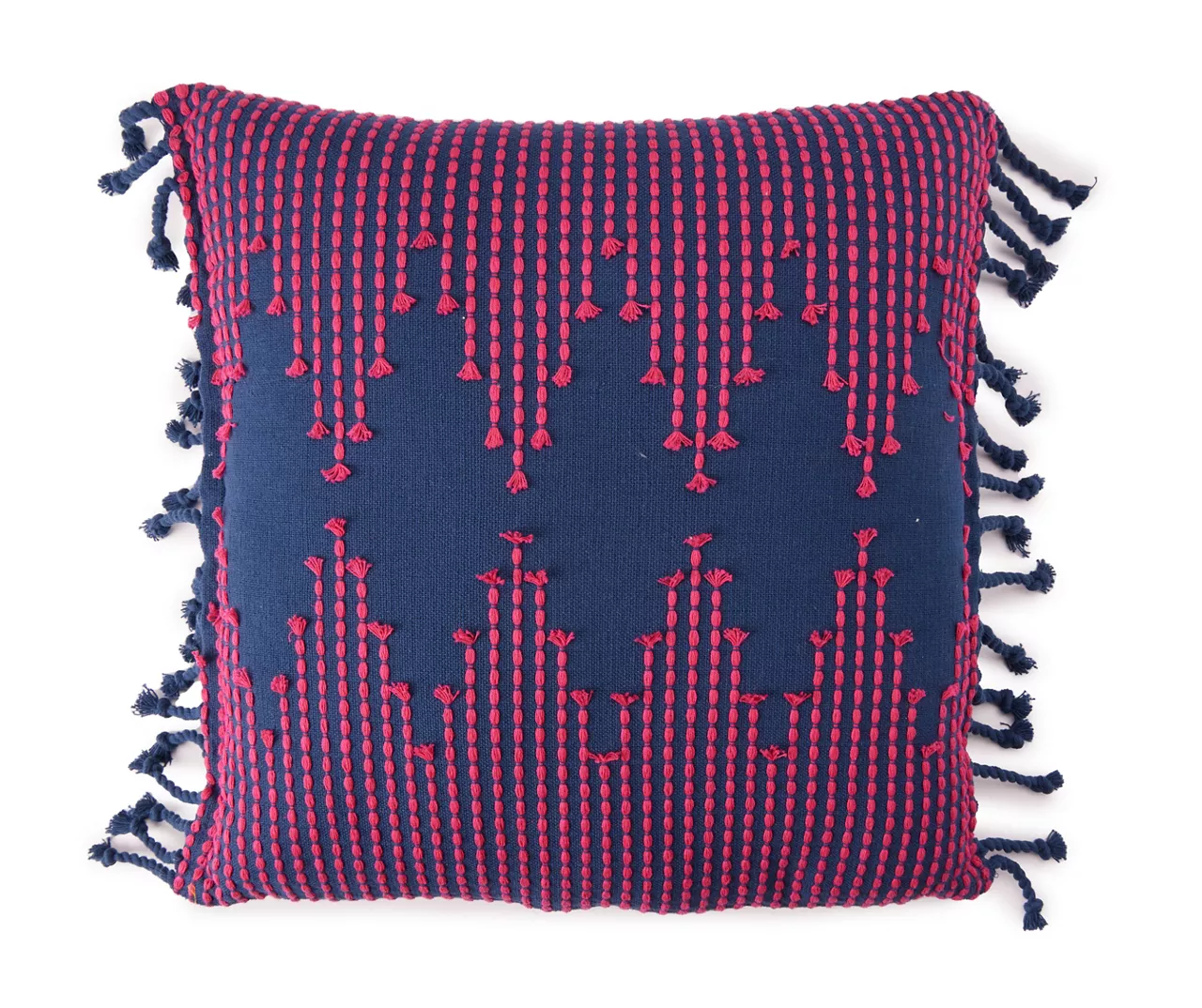 Grecian Getaway Madagascar Havana Pink Geometric Square Throw Pillow