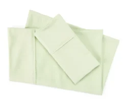 Green Twin 3-Piece Microfiber Sheet Set