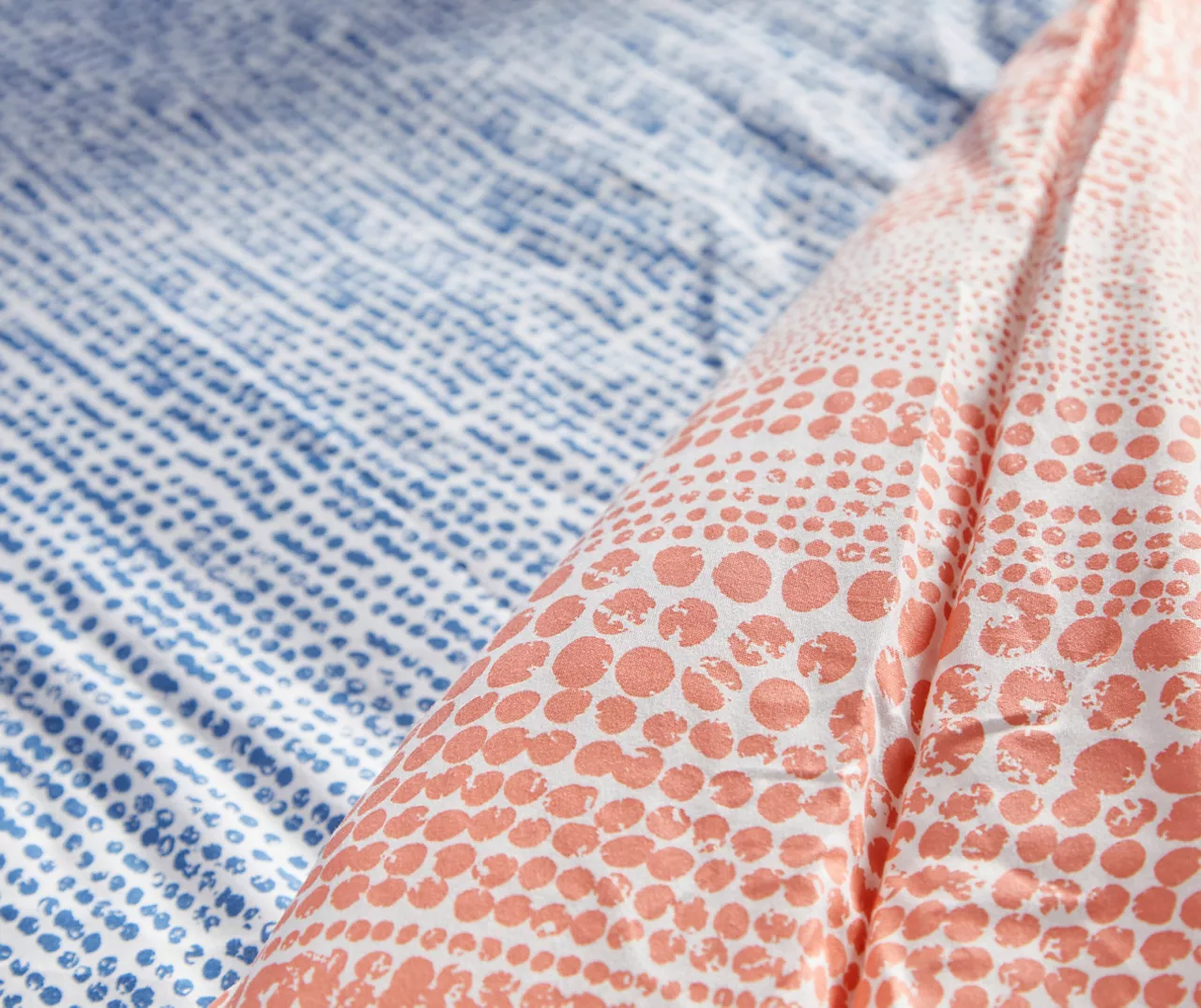 Real Living Coral & Blue Geometric Floral Bed-in-a-Bag Set - Image 7