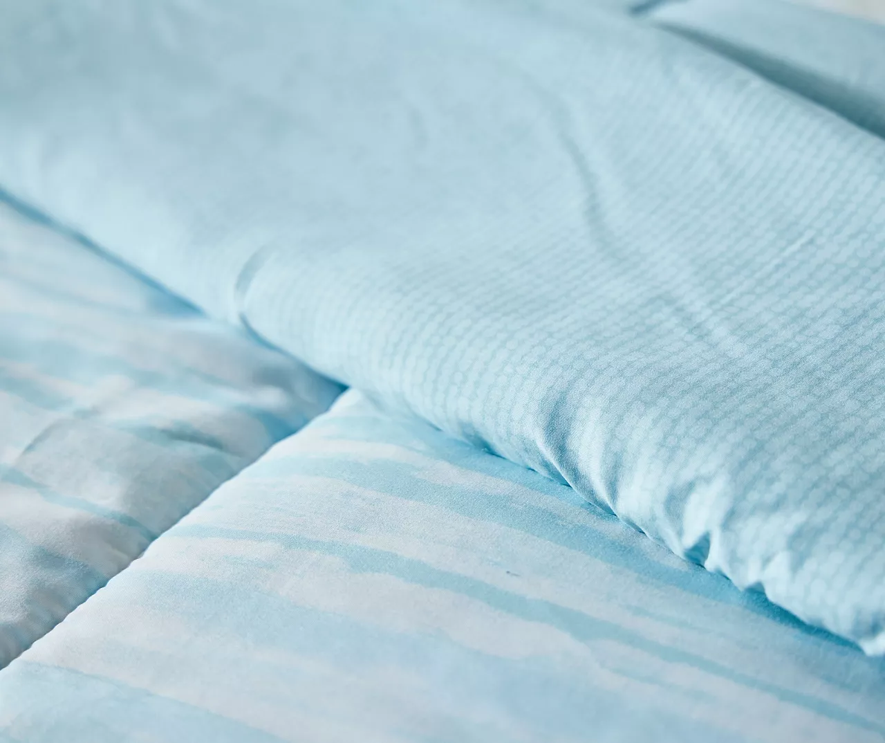 Real Living Grecian Getaway Aqua Stripe & Dot Reversible Comforter Set - Image 3