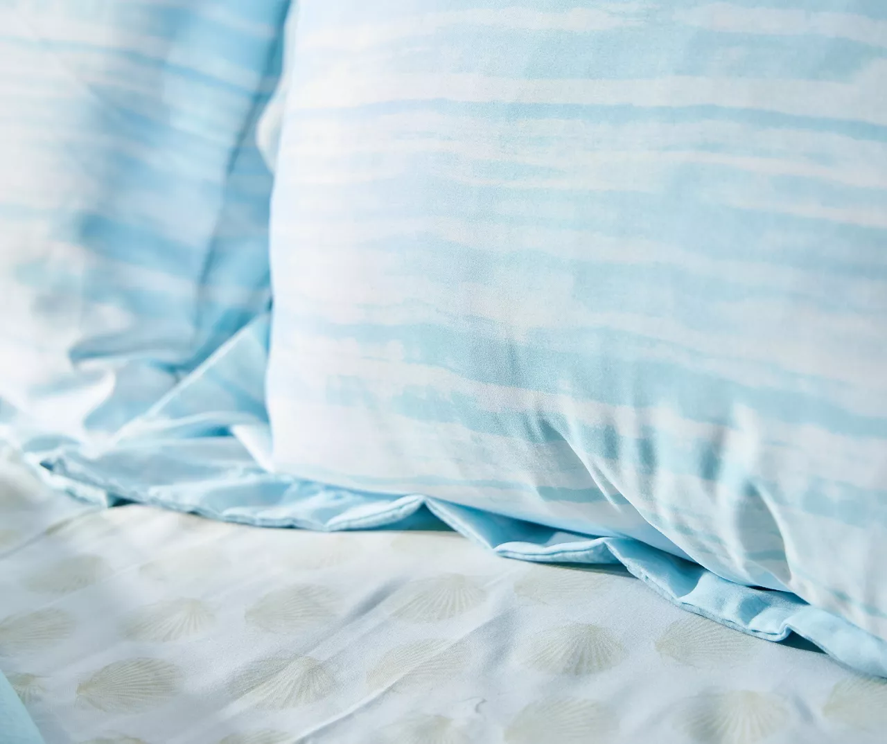 Real Living Grecian Getaway Aqua Stripe & Dot Reversible Comforter Set - Image 4