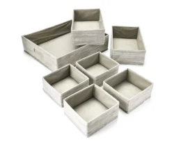 Gray 7-Piece Drawer Organizer Set