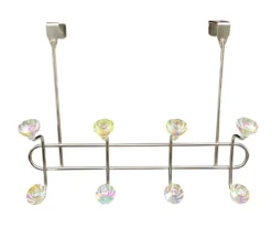 Euphoric Expression Chrome Gemstone 4-Hook Over-the-Door Hooks