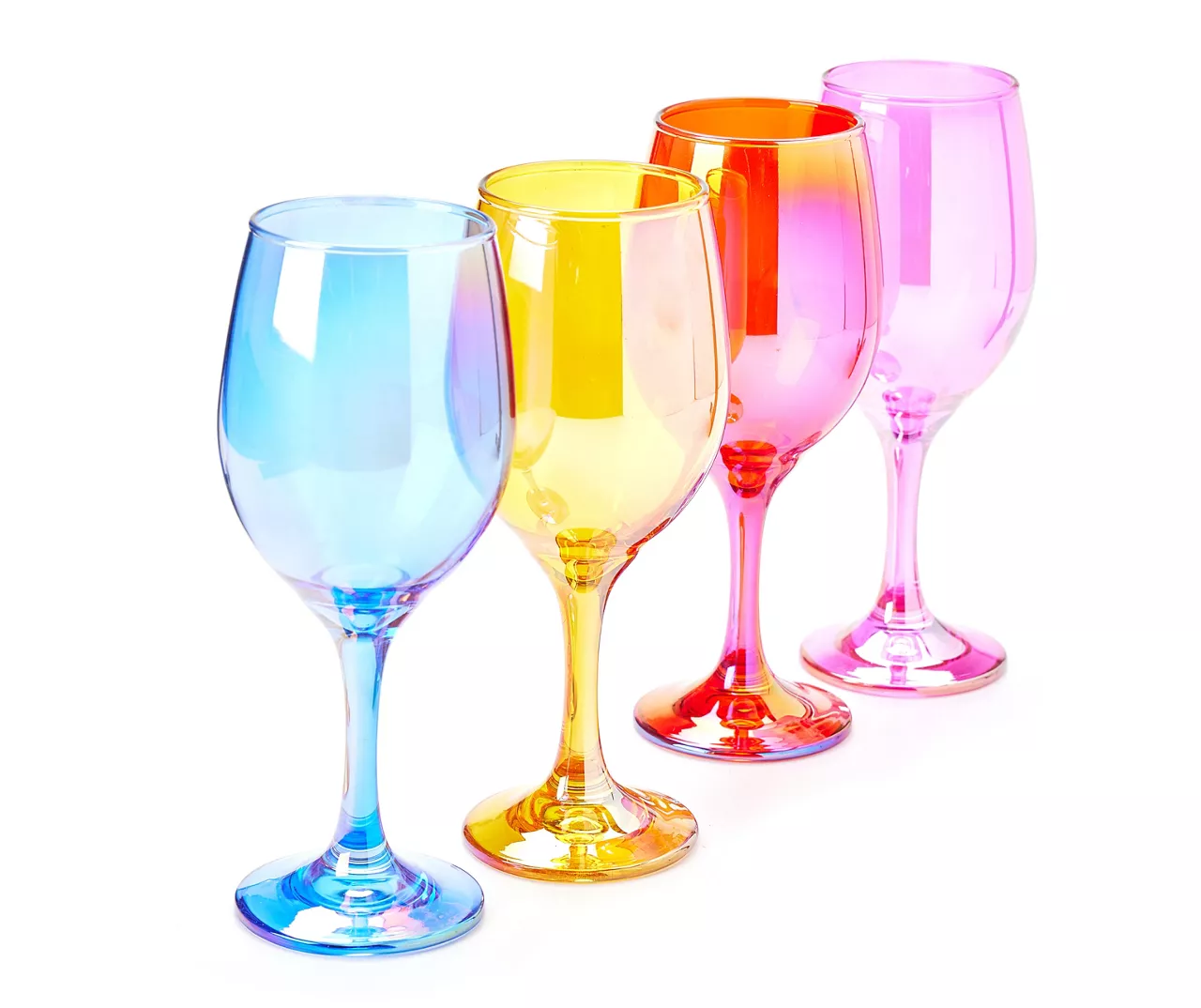 Iridescent Wine Glass 4-Piece Glassware Set - Image 2