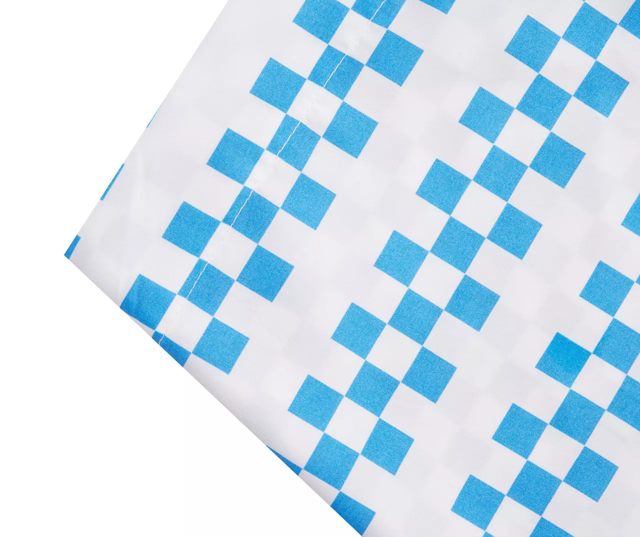 Euphoric Expression White & Blue Checkerboard Full 4-Piece Sheet Set - Image 2
