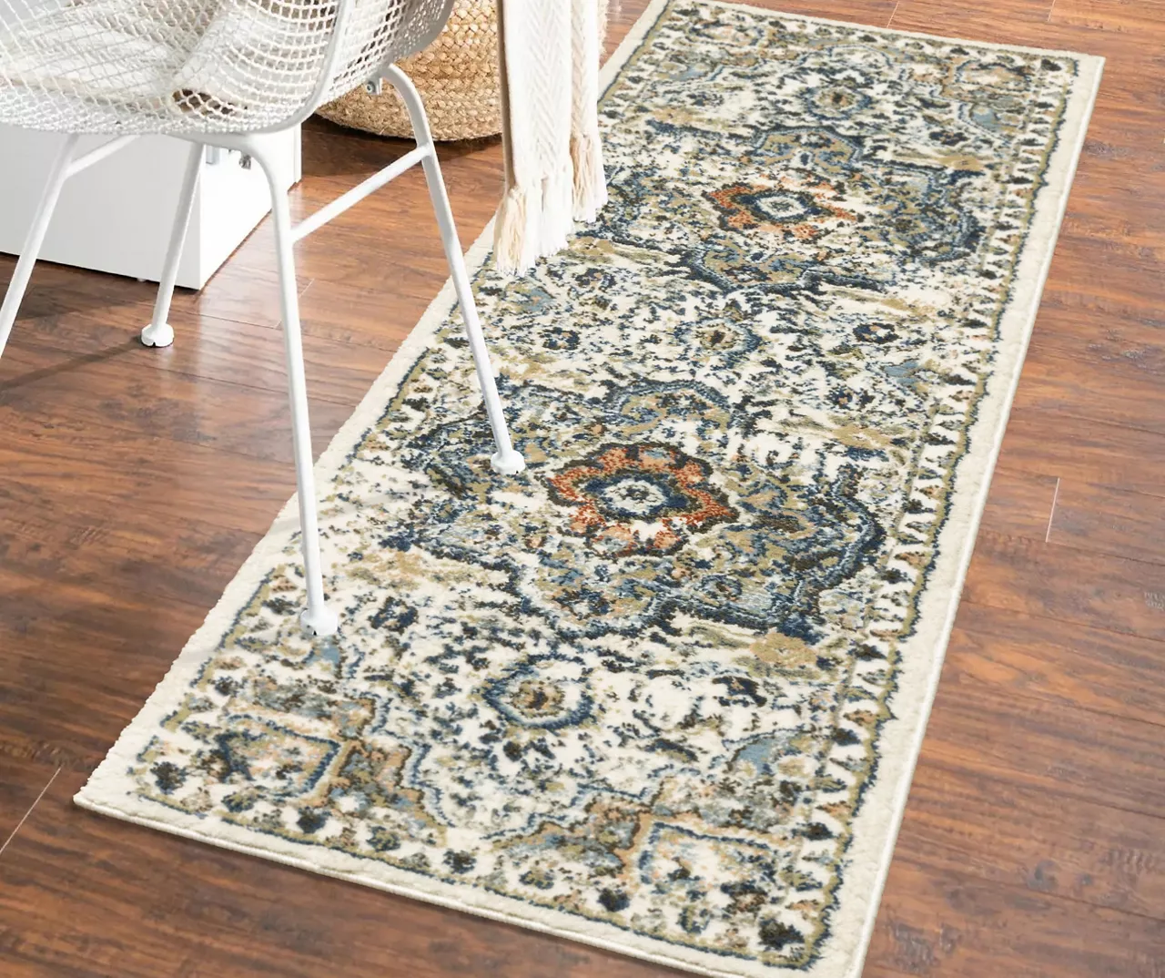 Gray & Blue Medallion Area Rug & Runner Set - Image 10