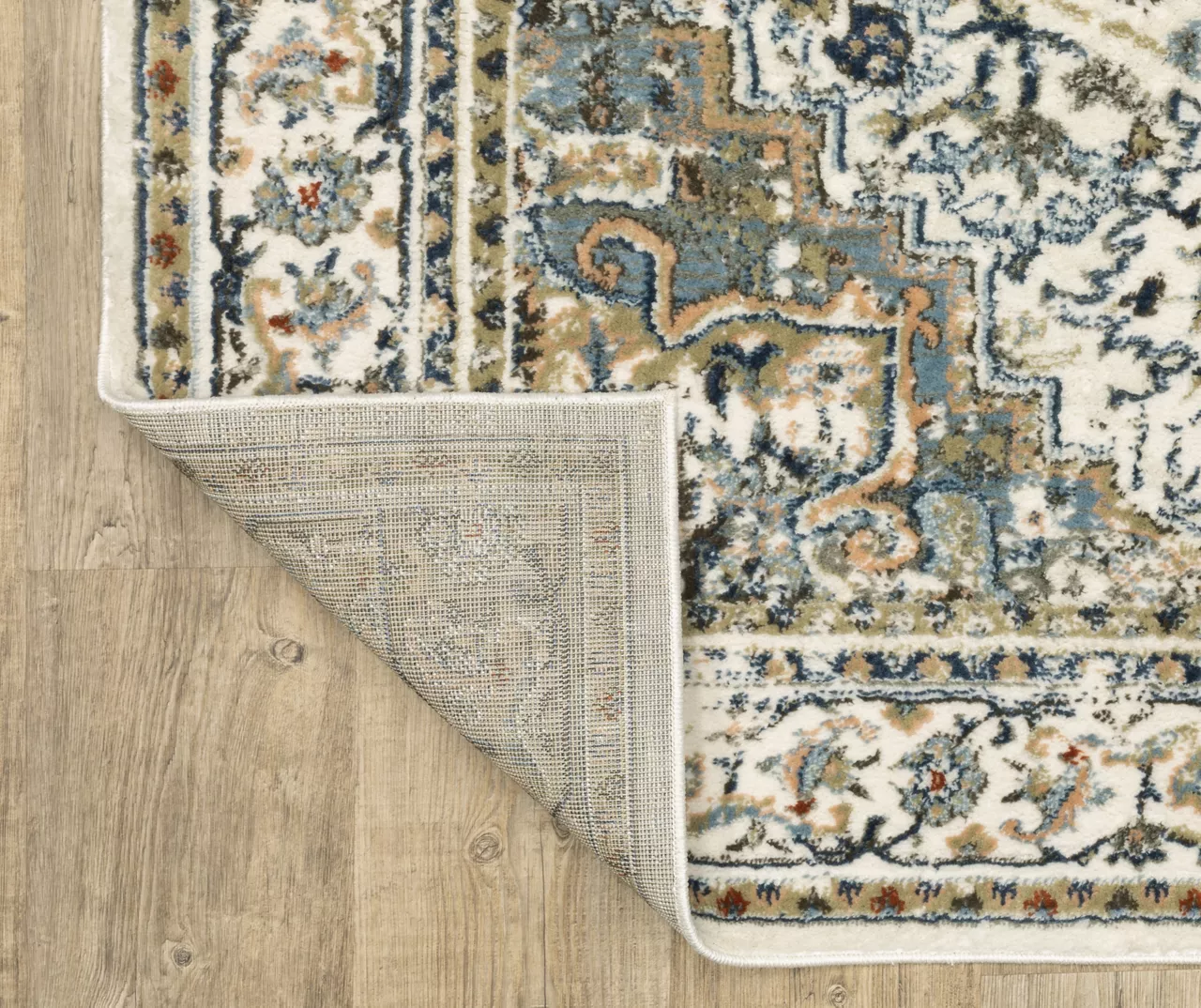 Gray & Blue Medallion Area Rug & Runner Set - Image 7