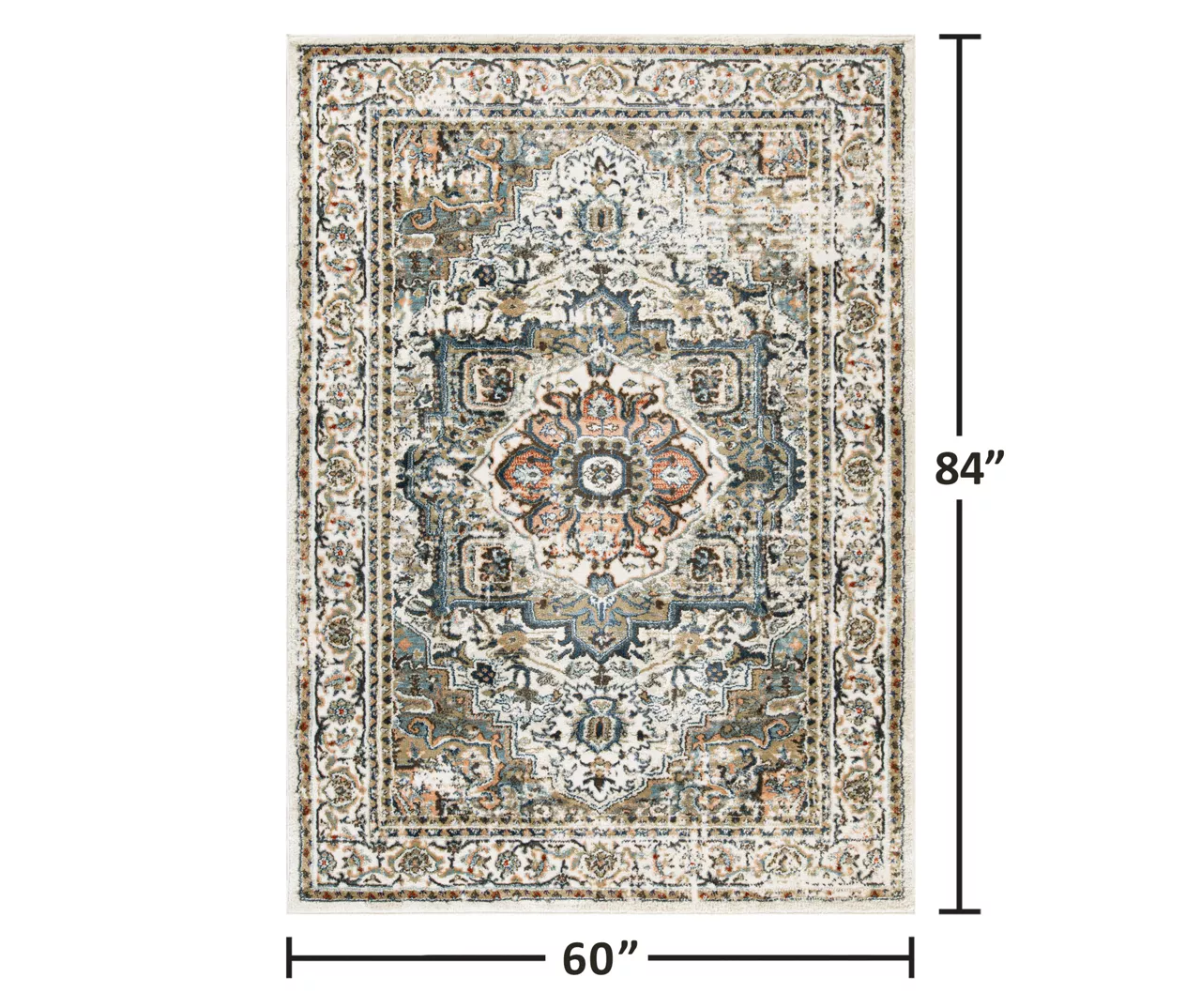 Gray & Blue Medallion Area Rug & Runner Set - Image 12