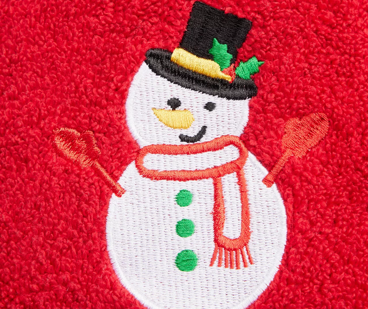 Savvy Red Snowman 4-Piece Towel Set - Image 3